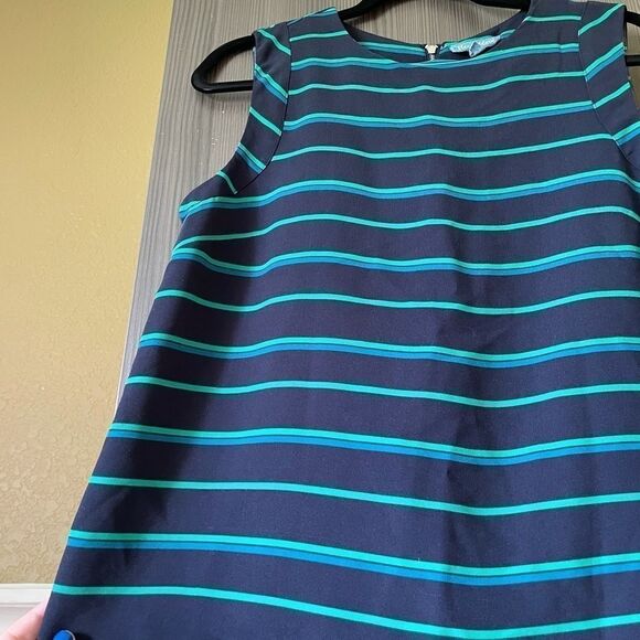 Fleur Bleue Striped Zipper Tank Top Blouse - Picture 9 of 11